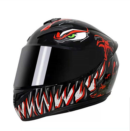 Quality Motorcycle Gear - Casque de moto intégral avec visière