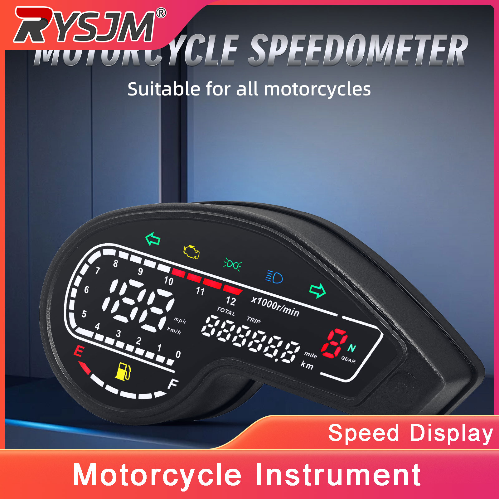 Motorcycle Gear Display - Compteur de vitesse numérique LED pour