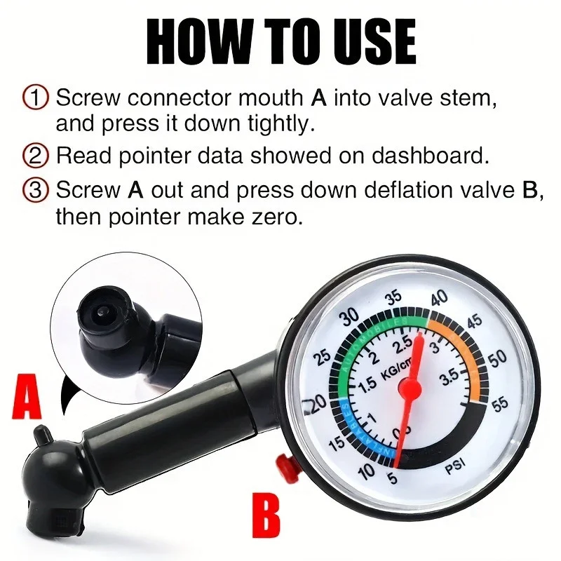 Jauge de pression de gonflage  - Tyre Pressure Gauge avis et prix