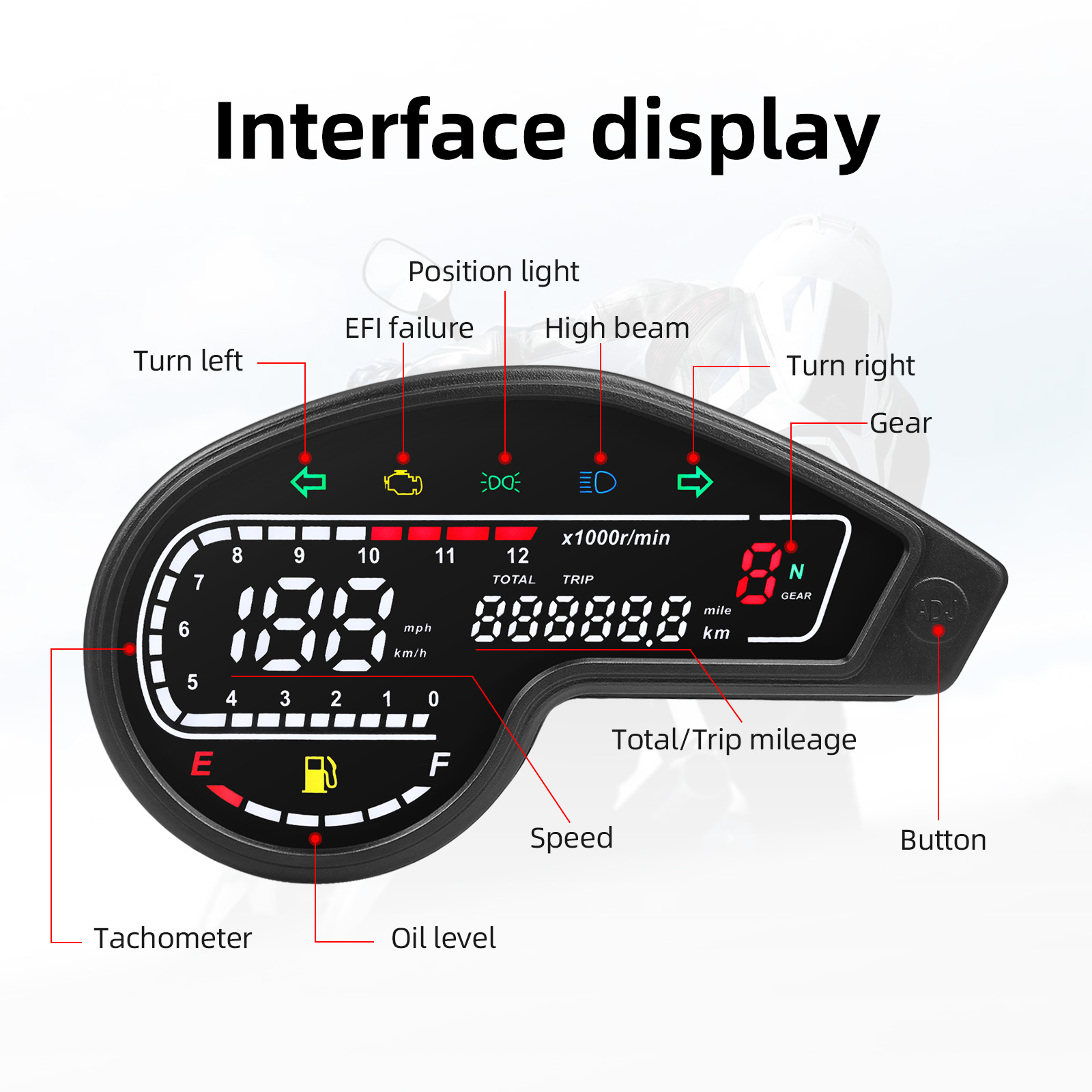 Compteur de vitesse numérique  - Motorcycle Gear Display avis et prix