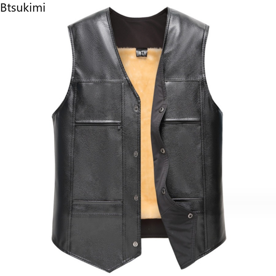 Gilet en cuir pour hommes, dou - Motorcycle Gear Vest avis et prix