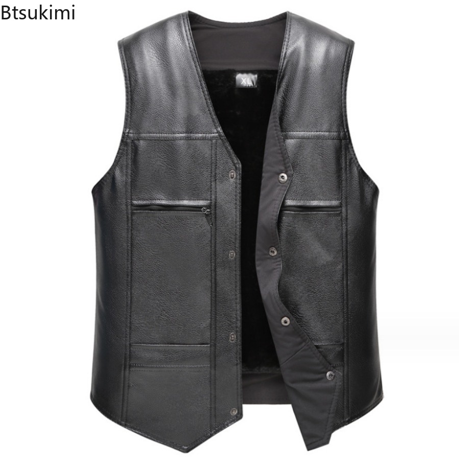 Gilet en cuir pour hommes, dou - Motorcycle Gear Vest avis et prix