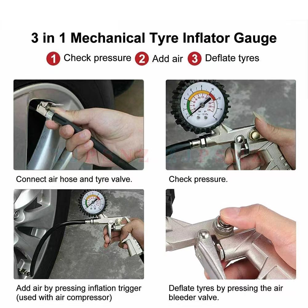 Jauge de gonflage de pneus 220 - Tyre Pressure Gauge avis et prix