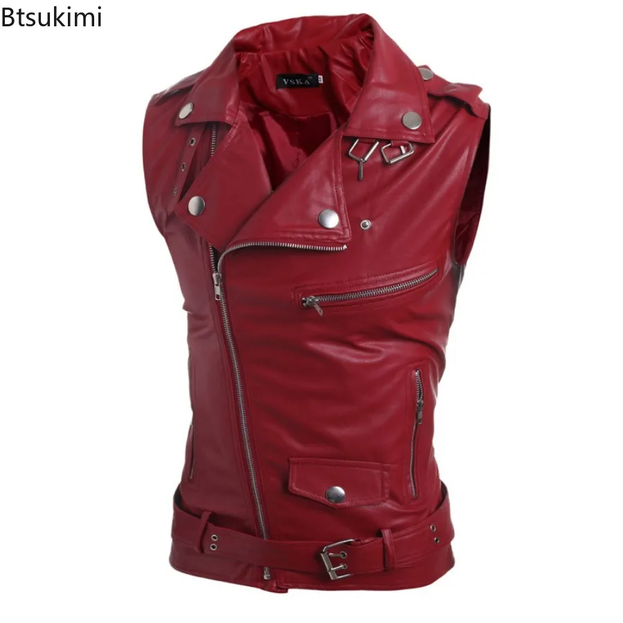 Gilet en cuir PU décontracté p - Motorcycle Gear Vest avis et prix