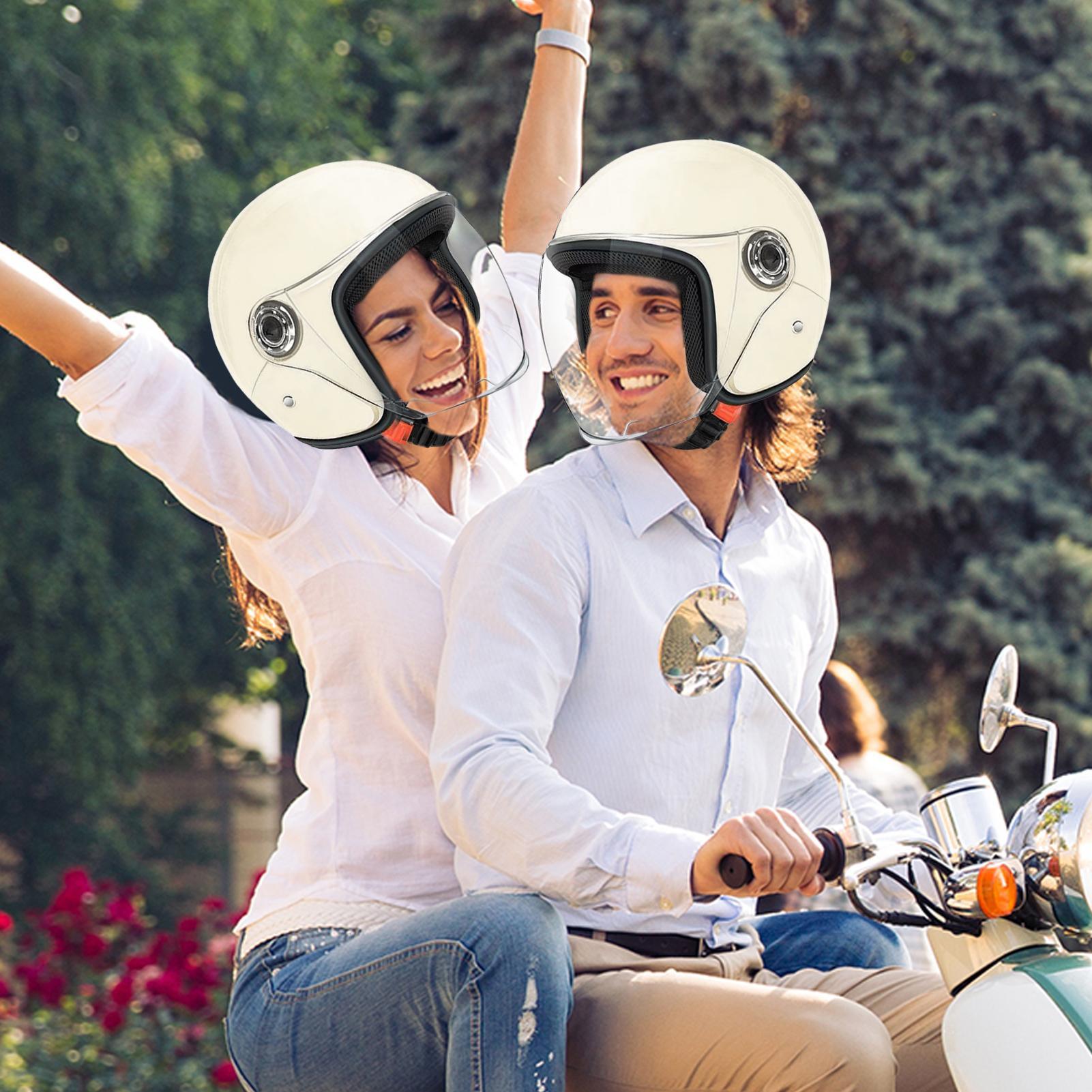 Casque de moto léger demi-visa - Motorcycle Gear Helmets avis et prix