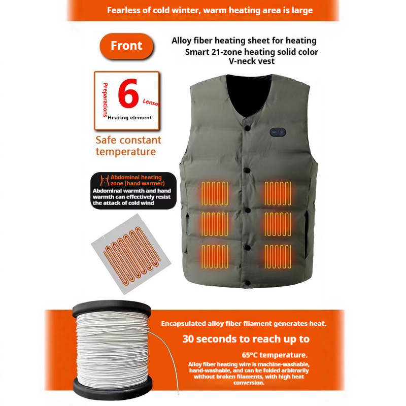 Gilet chauffant à col en v, 21 - Motorcycle Gear Vest avis et prix